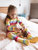 Kids Footed Cotton Rainbow Girl Stripes Pajamas