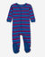 Kids Footed Cotton Unicorn Stripes Pajamas - Unicorn-blue-purple