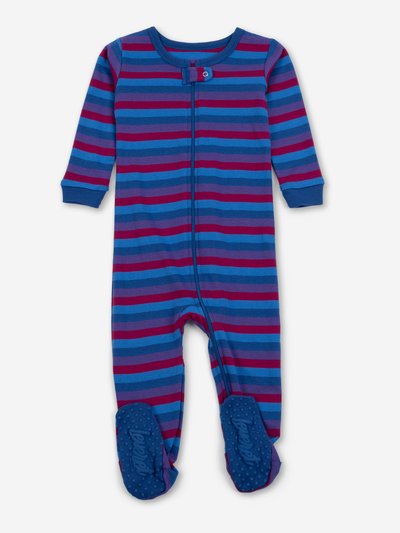Leveret Kids Footed Cotton Unicorn Stripes Pajamas product