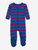 Kids Footed Cotton Unicorn Stripes Pajamas - Unicorn-blue-purple