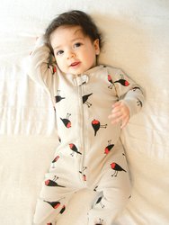 Kids Footed Grey Bird Pajamas