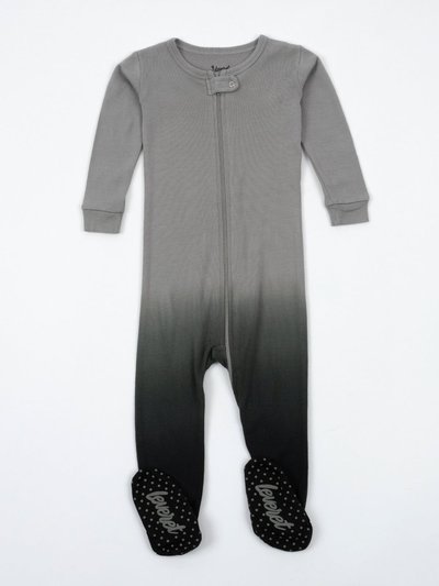 Leveret Kids Footed Grey Ombré Tie Dye Cotton Pajamas product