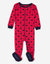 Kids Footed Pink Hearts Pajamas - Hearts-red