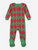 Kids Footed Red & Green Argyle Pajamas - Red-Green