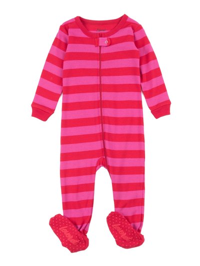 Leveret Kids Footed Red & Pink Pajamas product