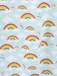 Kids Footed Retro Rainbow Pajamas