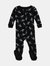 Kids Footed Skeleton Pajamas - Skeleton Black
