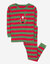 Kids Long Sleeve Cotton Pajamas - Red-Green-Santa
