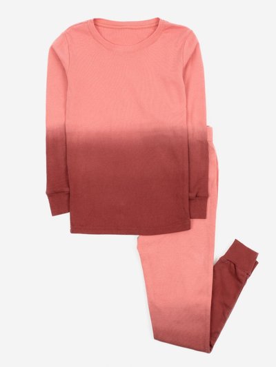 Leveret Kids Pink Ombré Tie Dye Cotton Pajamas product