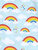 Kids Short Cotton Blue Rainbow