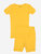 Kids Short Sleeve Classic Solid Color Pajamas - Yellow
