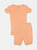 Kids Short Sleeve Solid Color Boho Pajamas