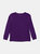 Long Sleeve Boho Color Cotton Shirts - Dark-Purple