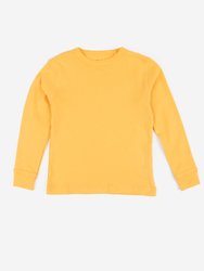 Long Sleeve Classic Color Cotton Shirts - Yellow