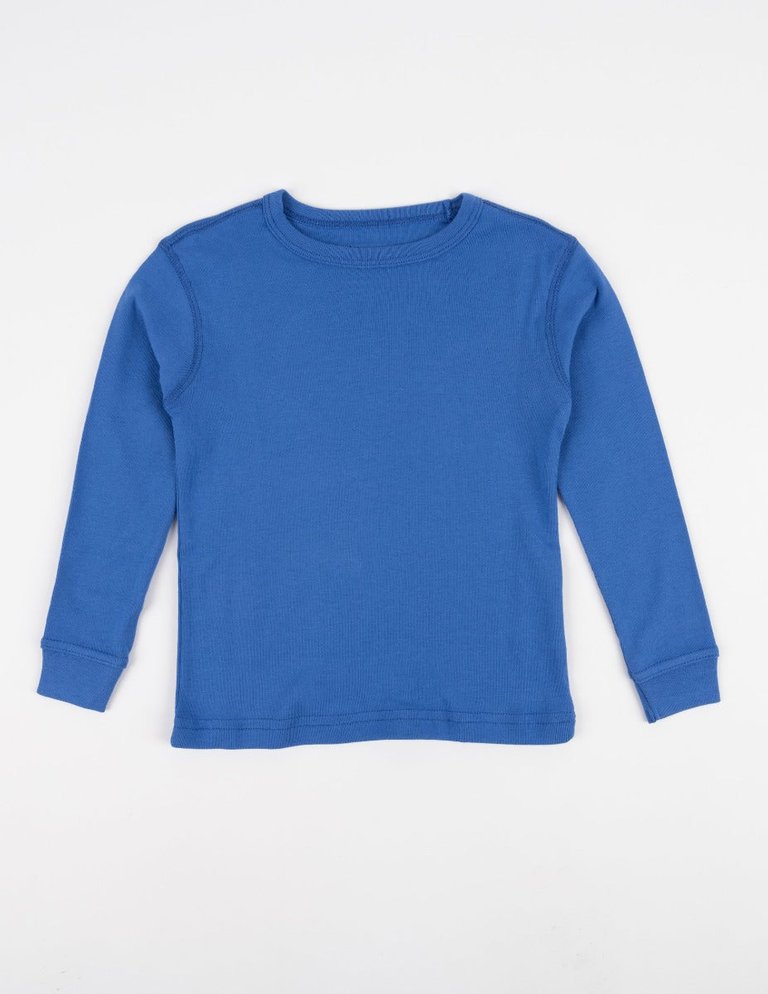 Long Sleeve Classic Color Cotton Shirts - Royal-blue