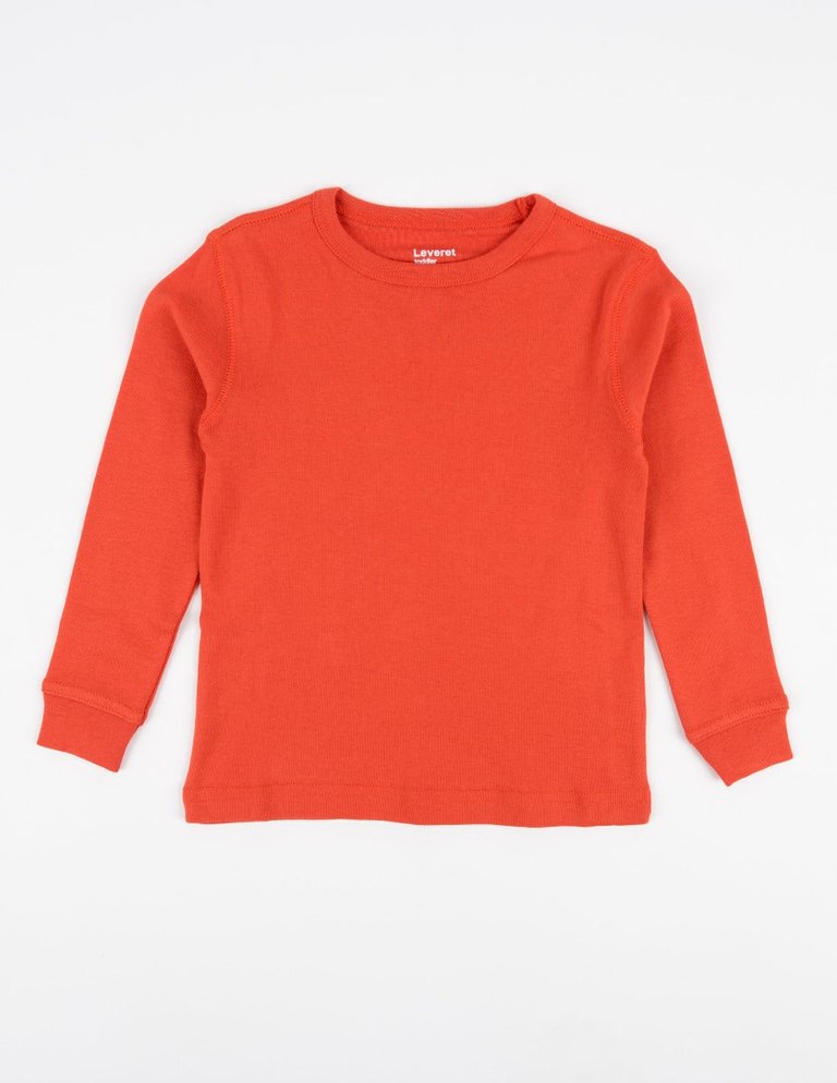 Long Sleeve Classic Color Cotton Shirts - Orange