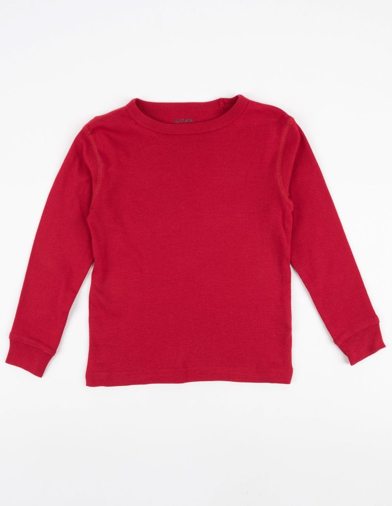 Long Sleeve Classic Color Cotton Shirts - Red