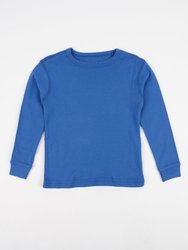 Long Sleeve Classic Color Cotton Shirts - Royal-blue