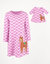 Matching Girl and Doll Hearts Cotton Dress