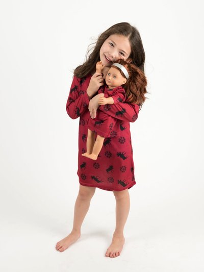Leveret Matching Girl And Doll Moose Nightgown product