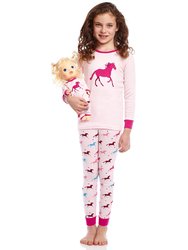 Matching Girl & Doll Horse Pajamas