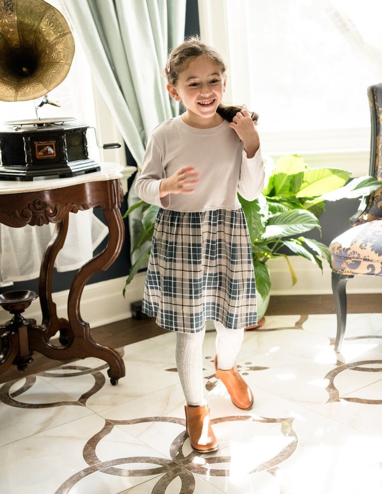 Matching Girl & Doll Plaid Cotton Skirt Dress