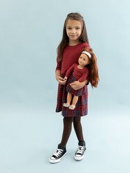 Matching Girl & Doll Plaid Cotton Skirt Dress