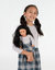 Matching Girl & Doll Plaid Cotton Skirt Dress - Light-Grey