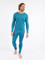 Mens Boho Solid Color Thermal Pajamas