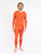 Mens Classic Solid Color Thermal Pajamas - Orange