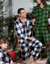 Mens Flannel Plaid & Print Pajamas - Black-White