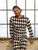 Mens Loose Fit Black & White Argyle Pajamas - Black-White