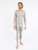 Mens Neutral Solid Color Thermal Pajamas - Light Grey