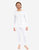 Mens Neutral Solid Color Thermal Pajamas - White