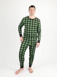 Mens Plaid Cotton Pajamas