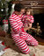 Mens Red & White Stripes Pajamas - Red-White