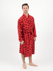 Mens Soft Micro Fleece Bathrobe