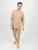 Mens Solid Beige Pajamas - Beige