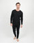 Mens Solid Black Pajamas - Black