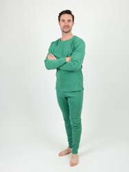 Mens Solid Green Pajamas - Green