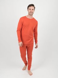 Mens Solid Orange Pajamas - Orange