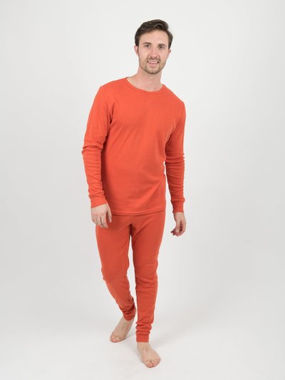 Leveret Mens Solid Orange Pajamas product