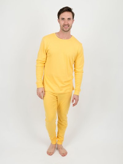 Leveret Mens Solid Yellow Pajamas product