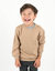 Neutral Solid Color Pullover Sweatshirt - Beige
