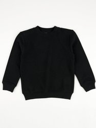 Neutral Solid Color Pullover Sweatshirt
