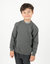 Neutral Solid Color Pullover Sweatshirt - Dark Grey