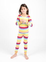 Rainbow Cotton Pajamas - Rainbow Girlstripes