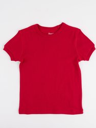 Short Sleeve Cotton T-Shirt Colors - Red