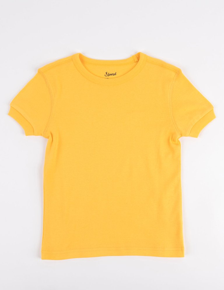 Short Sleeve Cotton T-Shirt Colors - Yellow