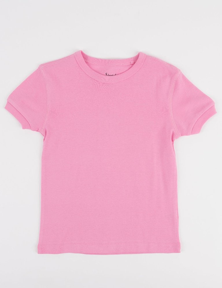 Short Sleeve Cotton T-Shirt Colors - Light-Pink
